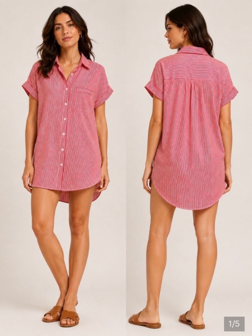 Etam Paris 100% Cotton Button Down Shirt Cottagecore Dress